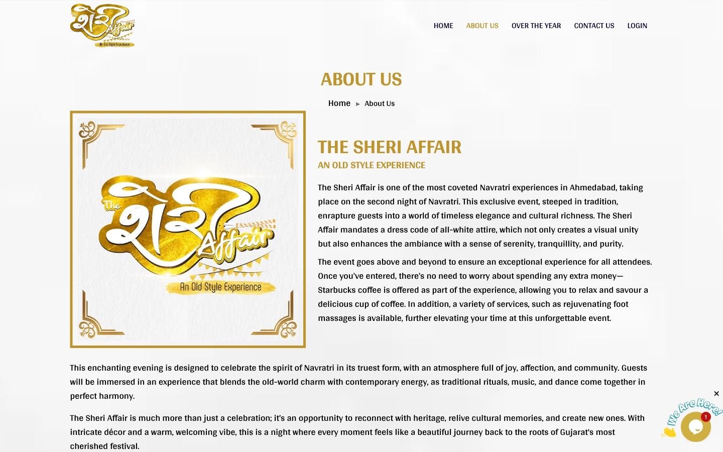 The Sheri Affair website inner page